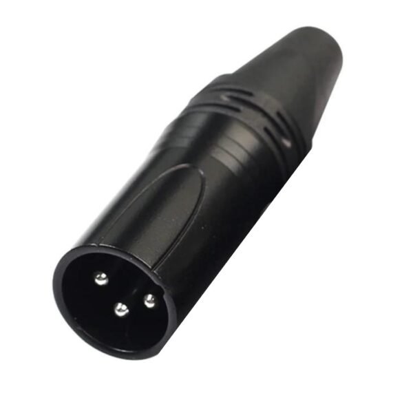 Conector Canon Plug Xlr Macho De Calidad Para Soldar Negro