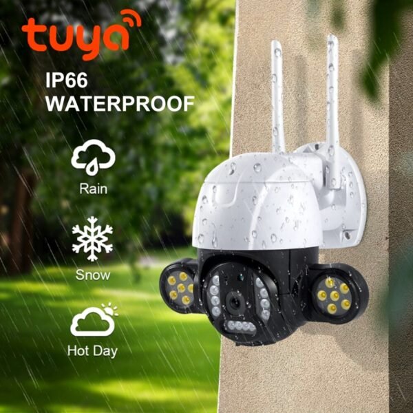 Camara Exterior Wifi Ptz 3MP Audio Tuya Smart Alexa Google