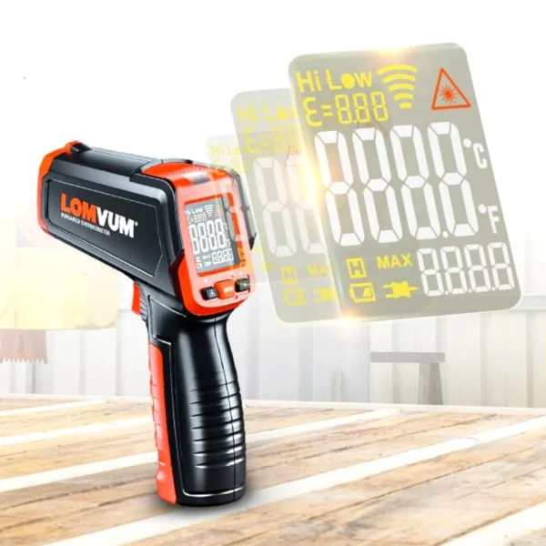 Medidor de Temperatura Pistola Laser Temperatura Display HT650C -50 580
