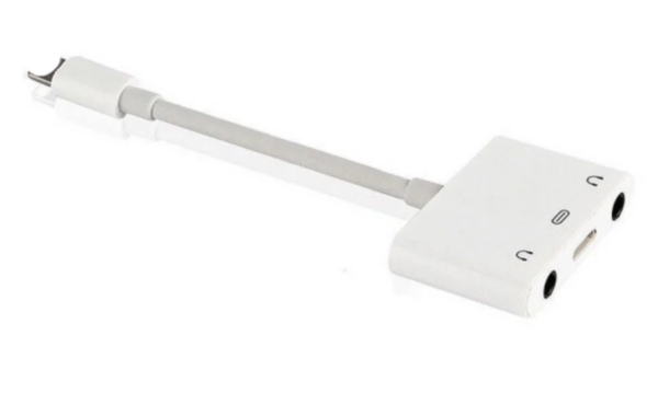 Adaptador Lightning Cable Splitter Carga Audio Iphone 7 8 X