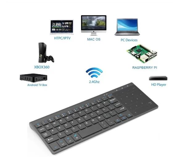 Teclado Táctil Inalámbrico Completo Numerico Mouse Laptop