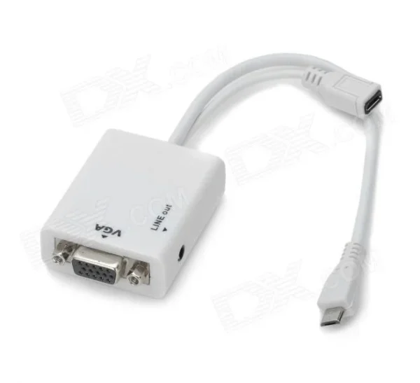 Adaptador Micro Usb Mhl A Vga Con Audio Samsung