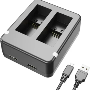Cargador de Batería Doble para Gopro Go Pro Hero 11 10 9 con Cable USB